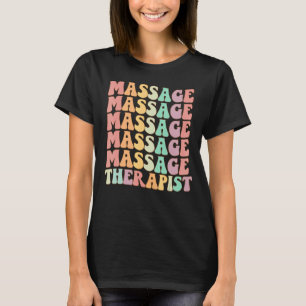 Groovy Retro Massage Therapeut farbenfrohe Masseus T-Shirt
