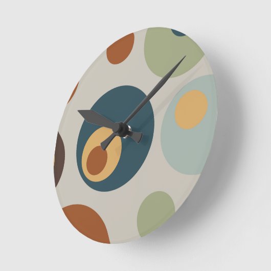 Groovy Retro Mid Century Wall Clock Runde Wanduhr (Winkel)