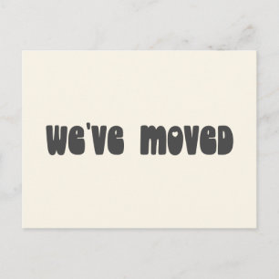 Groovy Retro Minimalist Mod Umzug Neue Adresse Postkarte
