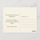 Groovy Retro Minimalistisch Moved New Zuhause Addr Postkarte (Rückseite)