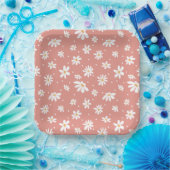 Groovy Retro Mod Hippie 60er 70er Daisy Blume Pink Pappteller (Party)