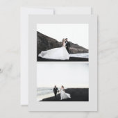 Groovy Retro Modern Minimal Weihnachtsfoto Card Einladung (Rückseite)