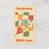 Groovy Retro MultiColor überprüft Vielen Dank Visitenkarte (Rückseite)