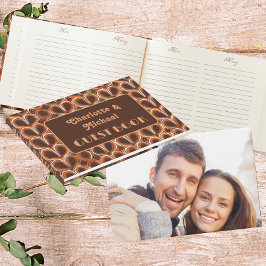 Groovy Retro Muster der 70er Jahre | Hochzeit von Gästebuch