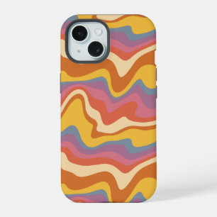 Groovy Retro-Muster iPhone 15 Hülle