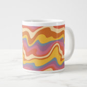 Groovy Retro Muster Jumbo-Tasse (Vorderseite Rechts)