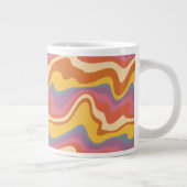 Groovy Retro Muster Jumbo-Tasse (Rechts)