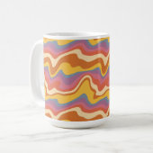 Groovy Retro Muster Kaffeetasse (Vorderseite Links)