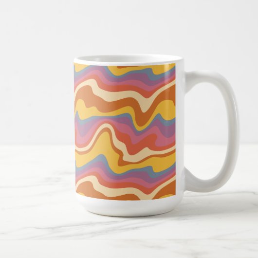 Groovy Retro Muster Kaffeetasse (Rechts)