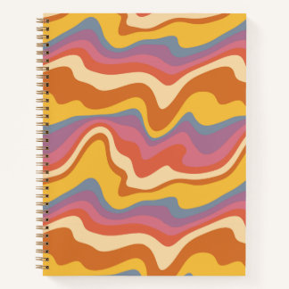 Groovy Retro Muster Notizblock