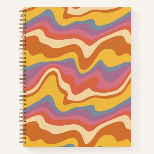 Groovy Retro Muster Notizblock (Vorderseite)