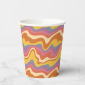 Groovy Retro Muster Pappbecher (Links)