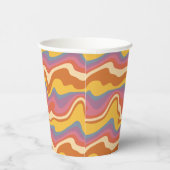 Groovy Retro Muster Pappbecher (Rechts)