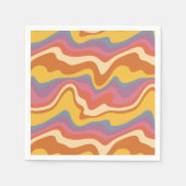 Groovy Retro Muster Serviette (Vorderseite)