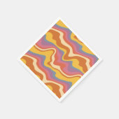 Groovy Retro Muster Serviette (Ecke)