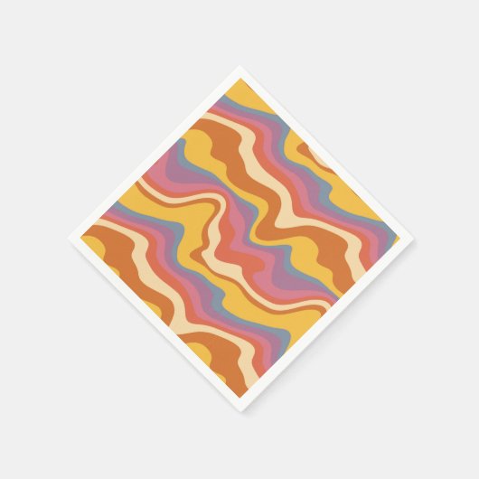 Groovy Retro Muster Serviette (Ecke)