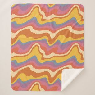 Groovy Retro Muster Sherpadecke