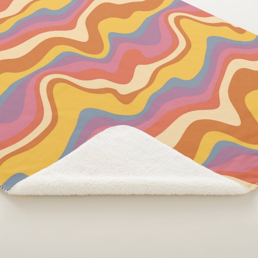 Groovy Retro Muster Sherpadecke (3/4)