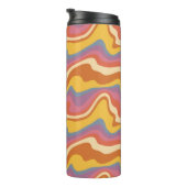 Groovy Retro Muster Thermosbecher (Nach rechts gedreht)