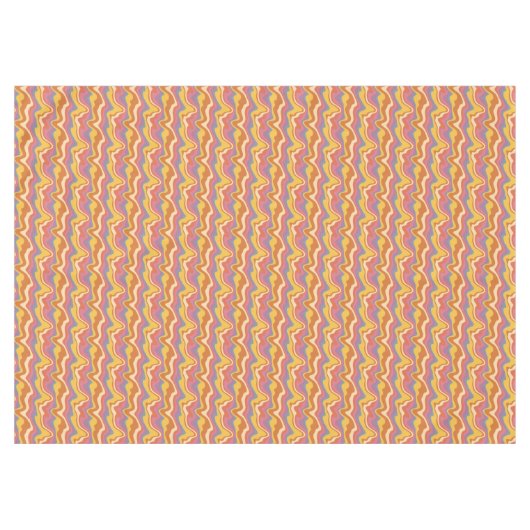 Groovy Retro Muster Tischdecke (Vorderseite (Horizontal))