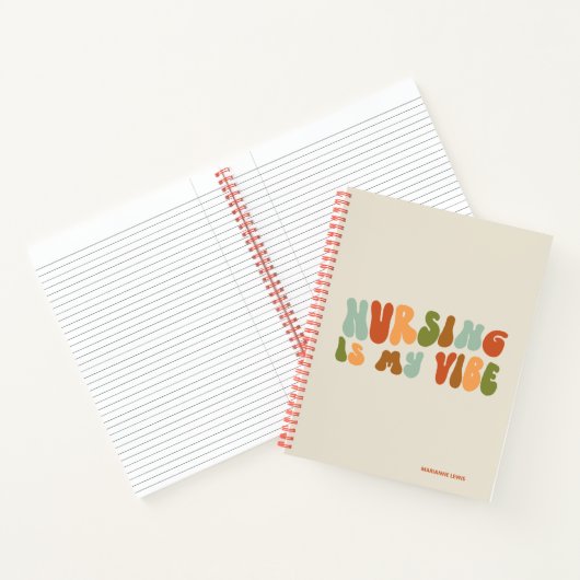 Groovy Retro Nursing ist meine Vibe, Krankenschwes Notizblock (Innenseite)