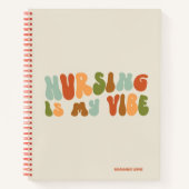 Groovy Retro Nursing ist meine Vibe, Krankenschwes Notizblock (Vorderseite)