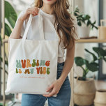 Groovy Retro Nursing ist My Vibe, Nurse, Healthcar Tragetasche<br><div class="desc">Groovy,  Retro-Tasche im Stil der 70er Jahre "Nursing Is My Vibe" für Krankenschwestern und Krankenschwestern.</div>