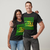 Groovy Retro One Lucky Teacher Irish shamrock St P T-Shirt (Unisex)
