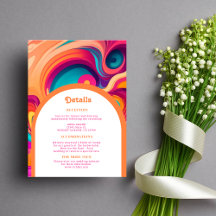 Groovy Retro Orange abstrakte funky Details