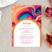 Groovy Retro Orange abstrakte funky Details Begleitkarte