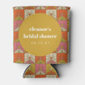 Groovy Retro Orange Botanisches Brautparty kundens Dosenkühler (Vorderseite)