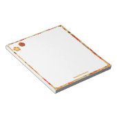 Groovy Retro Orange Hippie Blume Individuelle Name Notizblock (angewinkelt)