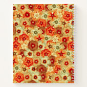 Groovy Retro Orange Hippie Blume Monogramm Notizblock (Rückseite)