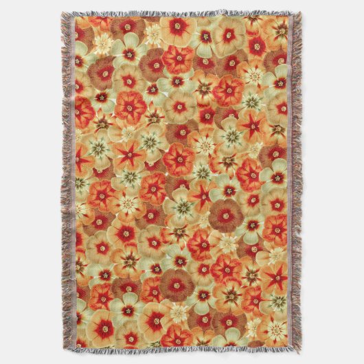 Groovy Retro Orange Hippie Blume Muster Decke (Vorderseite Vertikal)