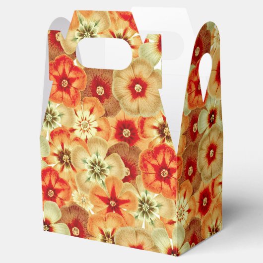 Groovy Retro Orange Hippie Blume Muster Geschenkschachtel (Geöffnet)