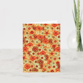Groovy Retro Orange Hippie Blume Muster Karte (Vorderseite)