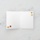 Groovy Retro Orange Hippie Blume Muster Karte (Innenseite)