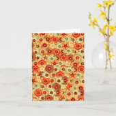 Groovy Retro Orange Hippie Blume Muster Karte (Gelbe Blume)