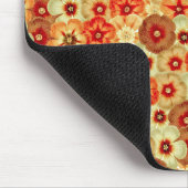 Groovy Retro Orange Hippie Blume Muster Mousepad (Ecke)