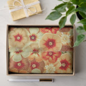 Groovy Retro Orange Hippie Blume Muster Seidenpapier (Geschenk)
