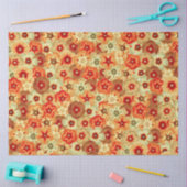 Groovy Retro Orange Hippie Blume Muster Seidenpapier (Basteln)