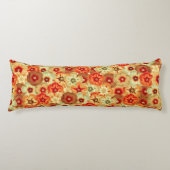 Groovy Retro Orange Hippie Blume Muster Seitenschläferkissen (Vorderseite)