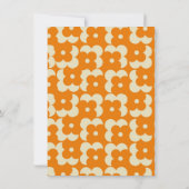 Groovy Retro Orange Individuelle Name Stationery Mitteilungskarte (Rückseite)