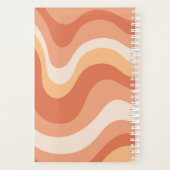 Groovy Retro Orange Personalisiert Teacher Planer (Rückseite)