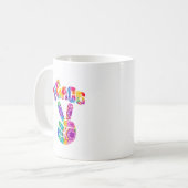 Groovy Retro Peace Hand Kaffeetasse (Vorderseite Links)