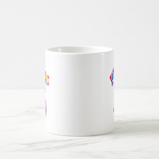 Groovy Retro Peace Hand Kaffeetasse (Mittel)