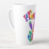 Groovy Retro Peace Hand Milchtasse (Linke Ecke)