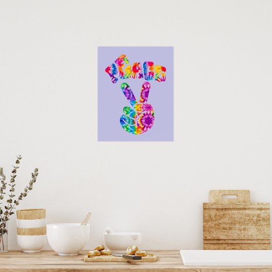 Groovy Retro Peace Sign Poster (Küche)
