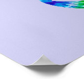 Groovy Retro Peace Sign Poster (Ecke)