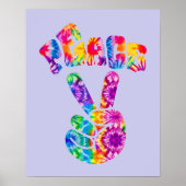 Groovy Retro Peace Sign Poster (Vorne)